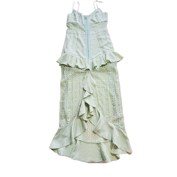NWT For Love and Lemons Lovebird Lace Midi Dress Size Small Green - Picture 10 of 16